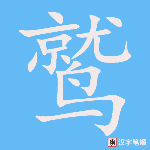 鹫笔顺动图
