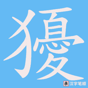 獶笔顺动图