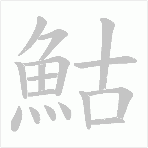 鮕笔顺动图