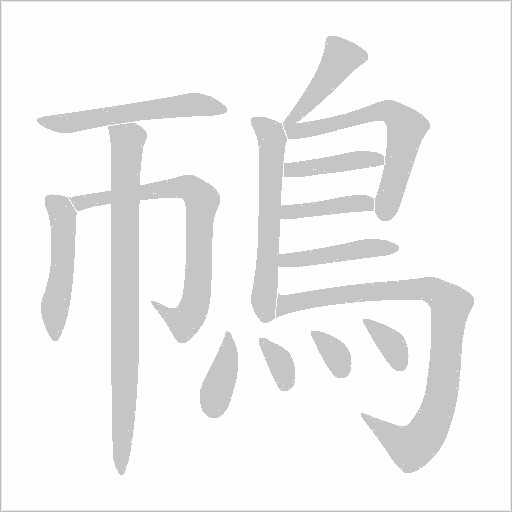 鳾笔顺动图