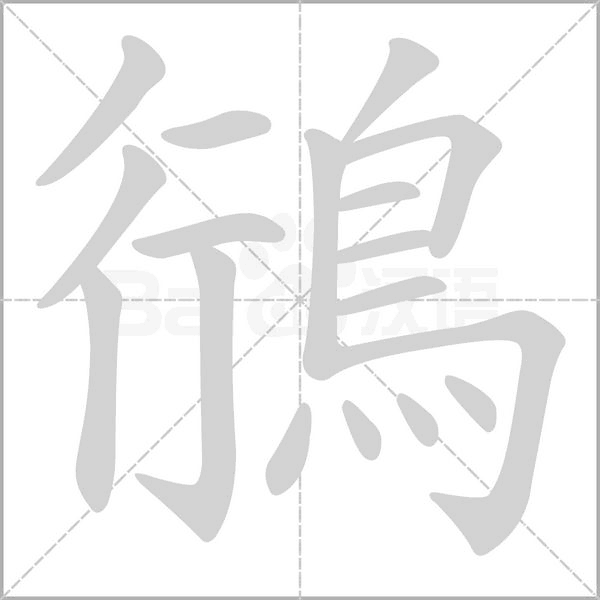 鴴笔顺动图