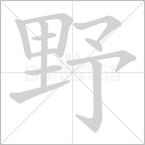 野笔顺动图