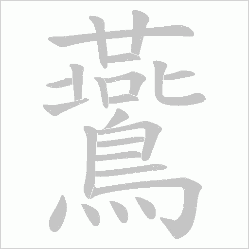 鷰笔顺动图