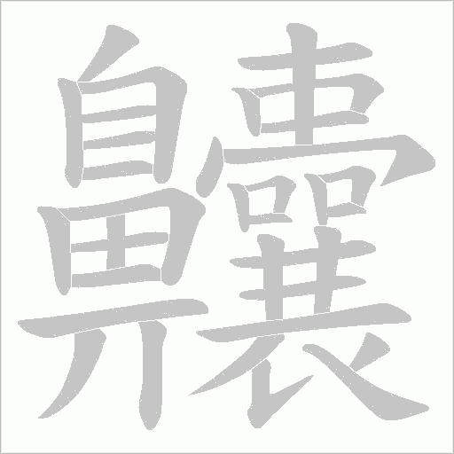齉笔顺动图