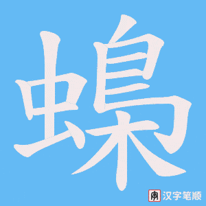 蟂笔顺动图
