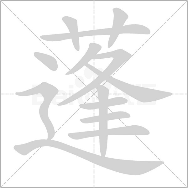 蓬笔顺动图
