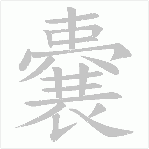 嚢笔顺动图