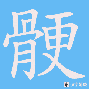 骾笔顺动图