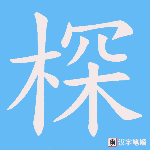 棎笔顺动图