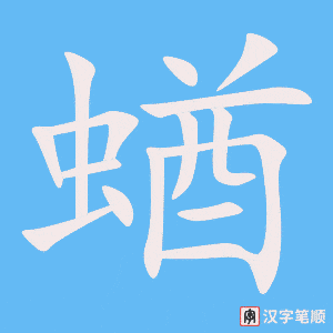 蝤笔顺动图