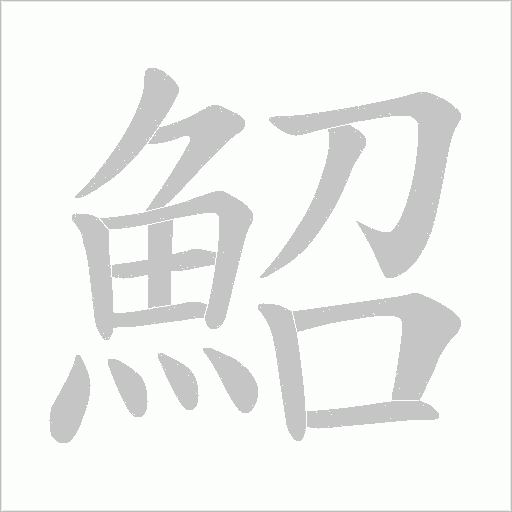 鮉笔顺动图