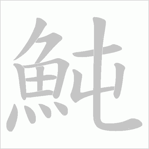 魨笔顺动图
