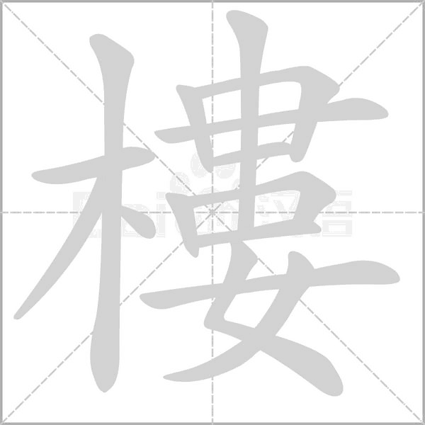 樓笔顺动图