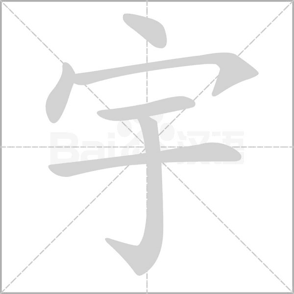 宇笔顺动图