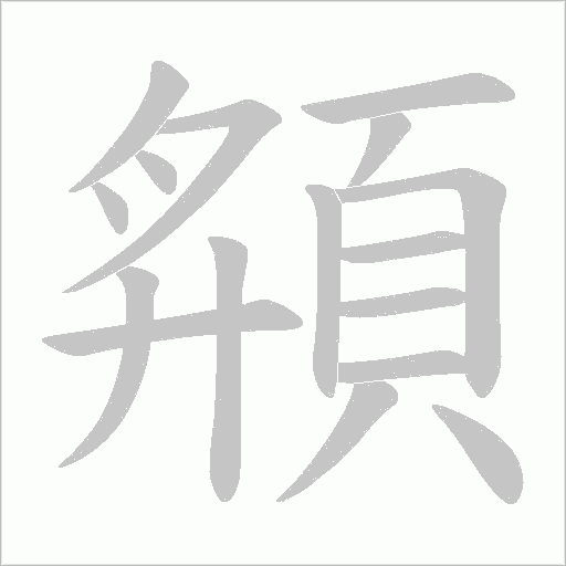頯笔顺动图