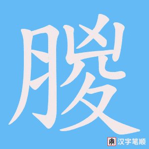 朡笔顺动图