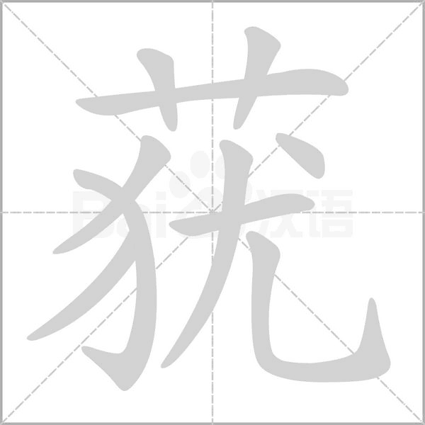 莸笔顺动图