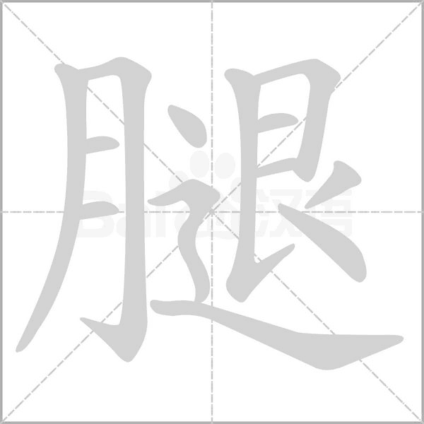腿笔顺动图