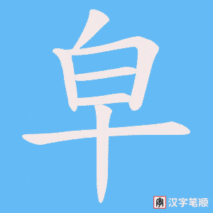 皁笔顺动图