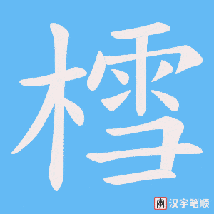 樰笔顺动图