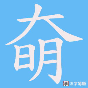 奛笔顺动图
