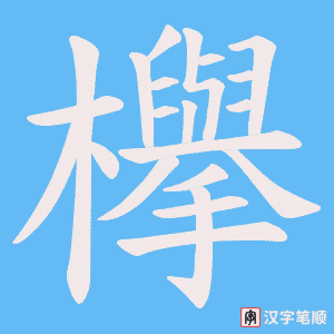 欅笔顺动图