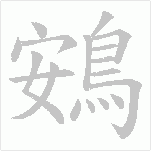 鴳笔顺动图