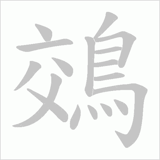 鵁笔顺动图