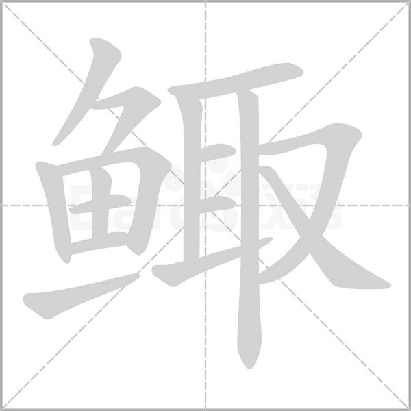 鲰笔顺动图