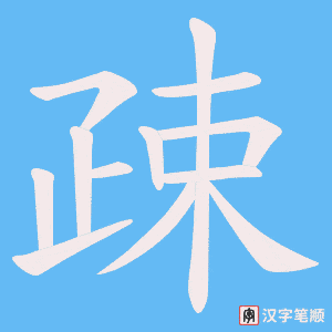 疎笔顺动图