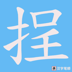 挰笔顺动图