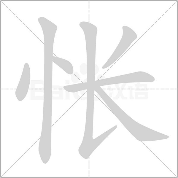 怅笔顺动图