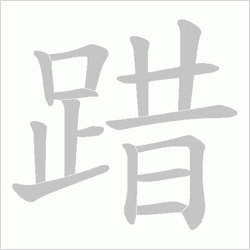 踖笔顺动图
