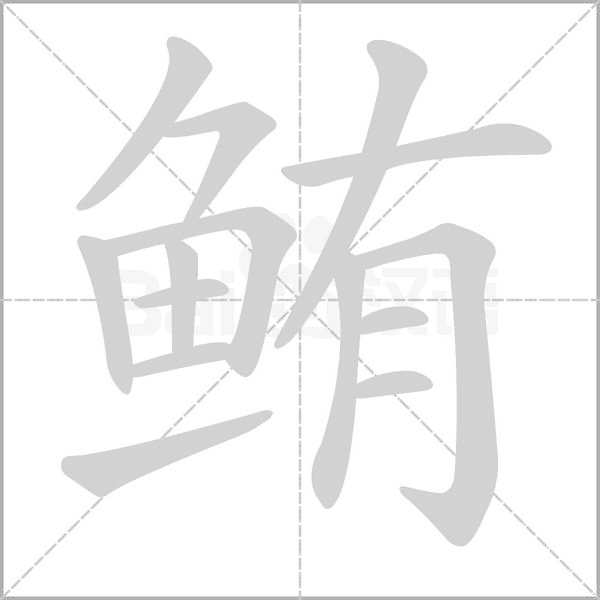 鲔笔顺动图