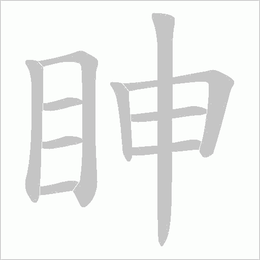 眒笔顺动图