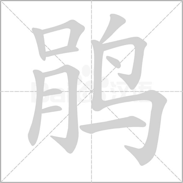 鹃笔顺动图