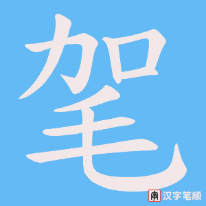 毠笔顺动图
