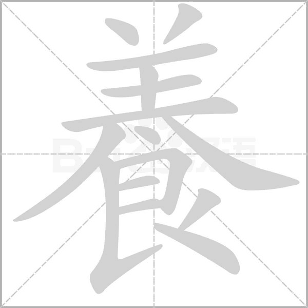 養笔顺动图