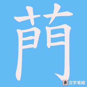 菛笔顺动图