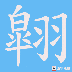 翶笔顺动图