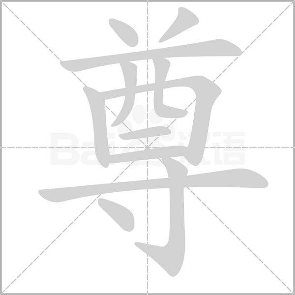尊笔顺动图