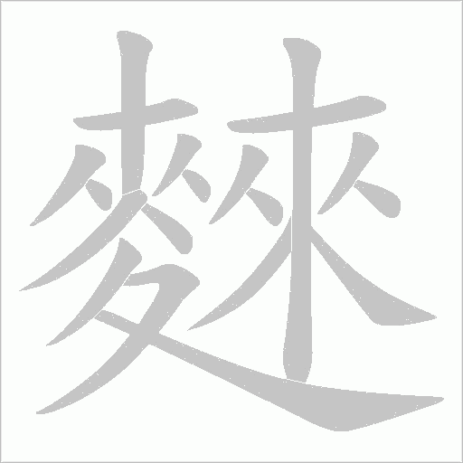 麳笔顺动图