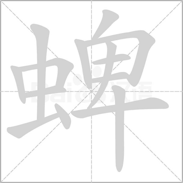 蜱笔顺动图