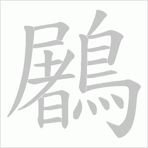 鷵笔顺动图