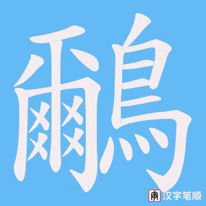 鸍笔顺动图