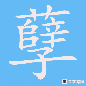 孽笔顺动图
