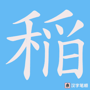 稲笔顺动图