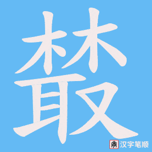 樷笔顺动图