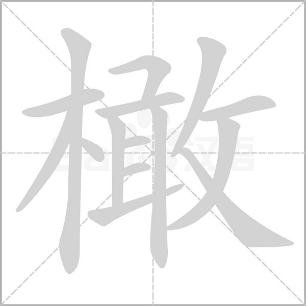 橄笔顺动图
