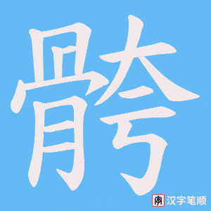 骻笔顺动图
